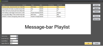 Message-bar Playlist